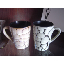 Stoneware Mug with Texture Painted Mug